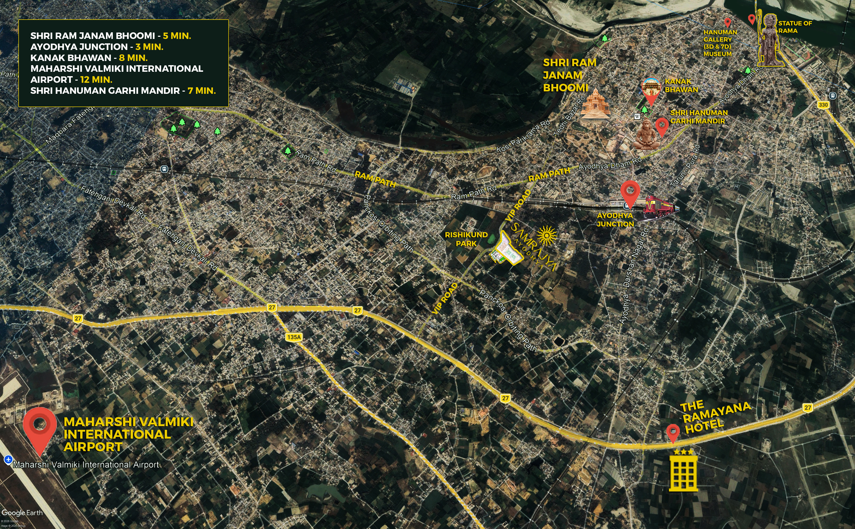 Samrajya Ayodhya Location Map
